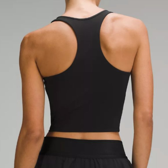 (6564/6562) NWT LULULEMON Cropped V-Neck Tennis Tank Top in BLACK (SOLD OUT) Sz - Picture 3 of 4